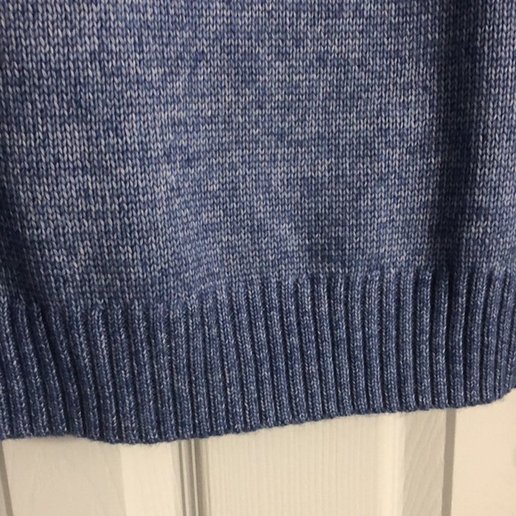 Tommy Hilfiger Classic Woven Knit Fair Isle Sweater in Blue and Metallic Gold - Picture 8 of 12